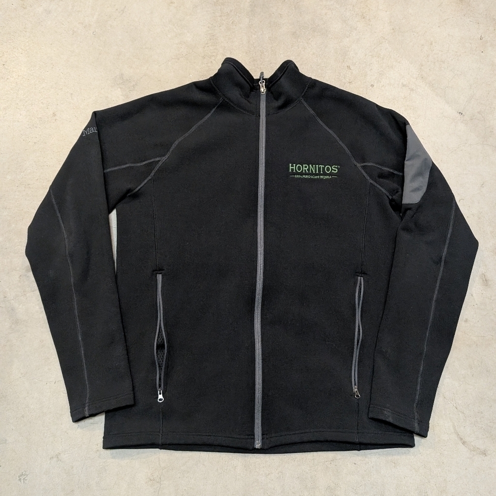 Marmot Hornitos Employee Sweatshirt Mens L Black Tequila Fill Zip